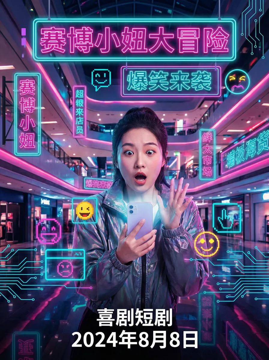 桃子视频在线观看WWW免费 搞笑喜剧短剧 - 赛博小妞大冒险海报